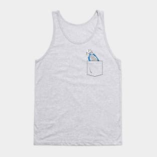 Blue Budgie Parakeet Parrot In Your Front Pocket Tank Top